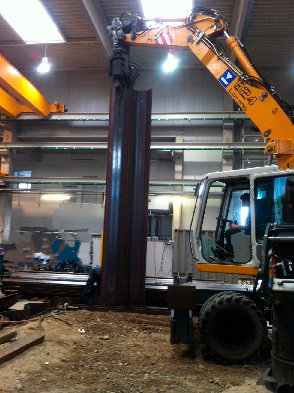 Lärmschutzwände, Berliner Verbau, Industriebau, Pfahlgründungen, Rammrohrgründungen, Spundwände der Krebs Ingenieurbau GmbH