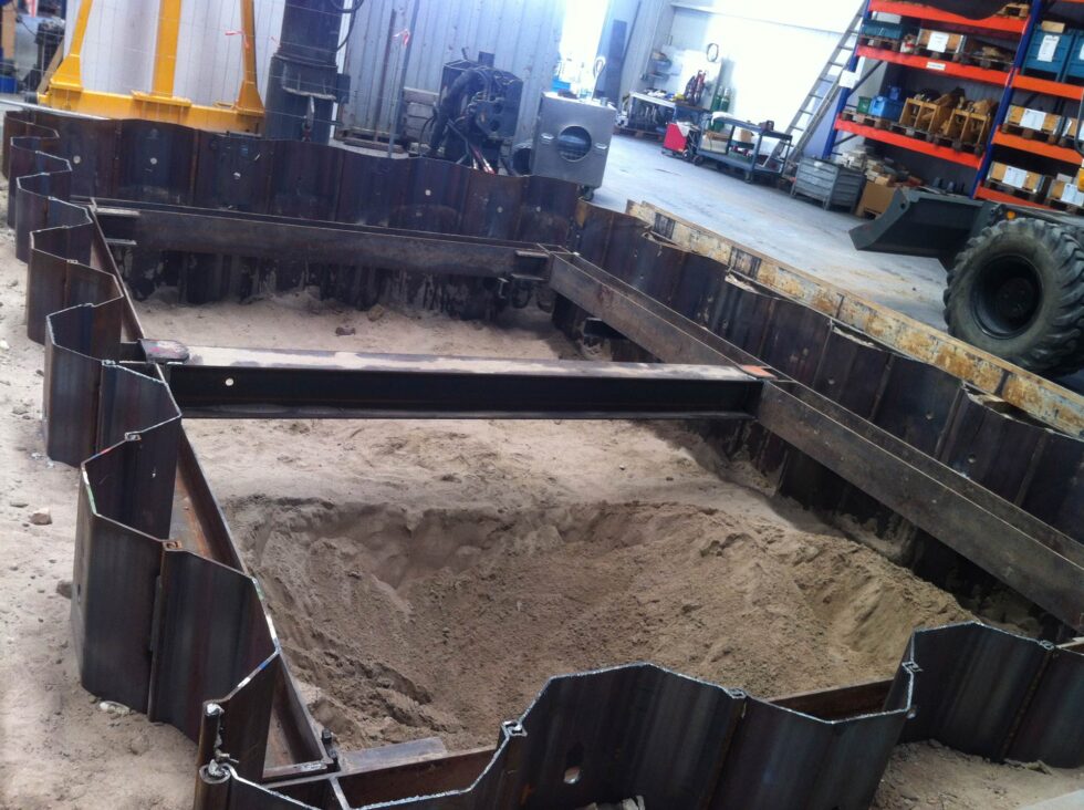 Lärmschutzwände, Berliner Verbau, Industriebau, Pfahlgründungen, Rammrohrgründungen, Spundwände der Krebs Ingenieurbau GmbH