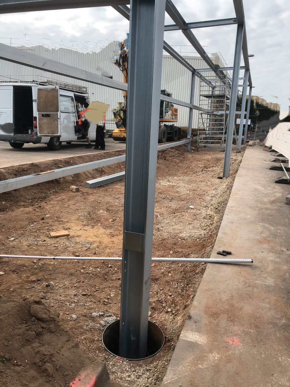 Lärmschutzwände, Berliner Verbau, Industriebau, Pfahlgründungen, Rammrohrgründungen, Spundwände der Krebs Ingenieurbau GmbH